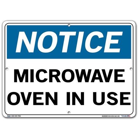 Vestil Aluminum Composite Sign, 10-1/2" H, 14-1/2" W, Aluminum Composite, Rectangle, SI-N-59-C-AC-130 SI-N-59-C-AC-130